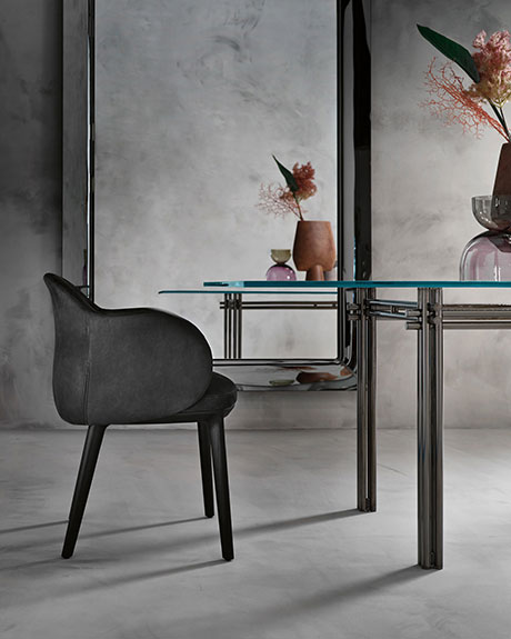 Italia Dordoni Luxor, table, by designed glass Rodolfo the – FIAM